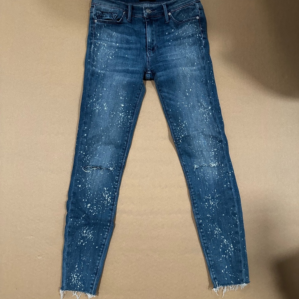 Black Orchid Blue Splatter Skinny Jeans